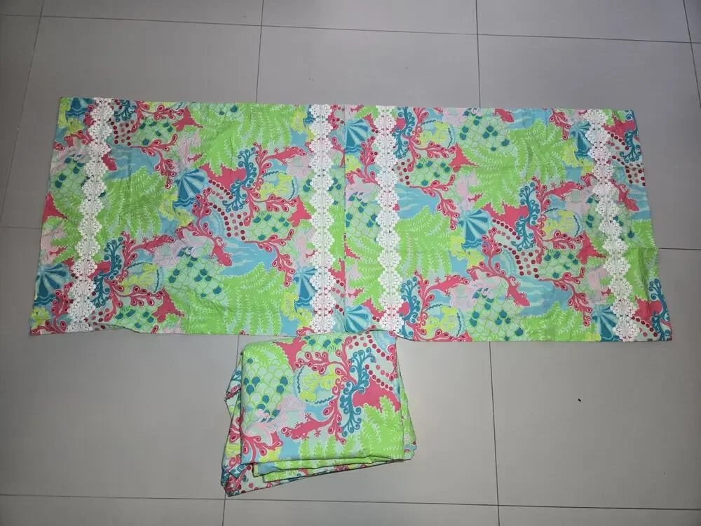 LILLY PULITZER Gecko Garnet Hill Full Queen DUVET Cover & 2 Shams